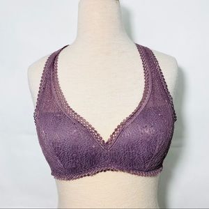 Victoria’s Secret purple lace racerback bralette M